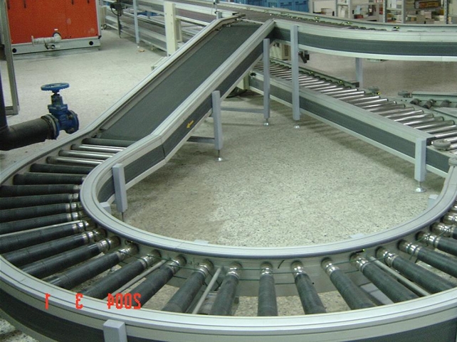滾柱輸送機(jī)，滾道輸送機(jī)實例圖